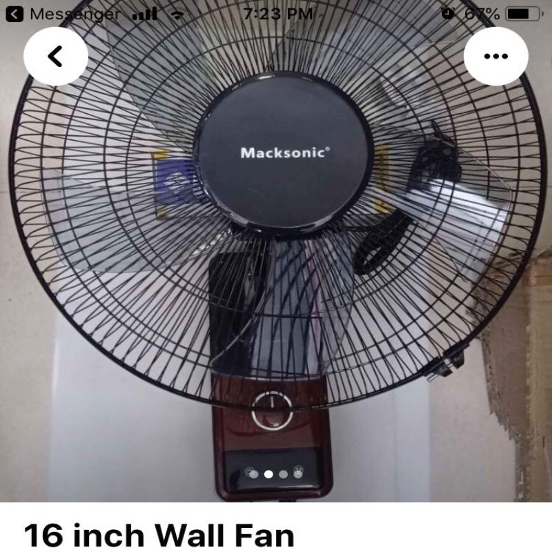 macksonic wall fan 16inch 